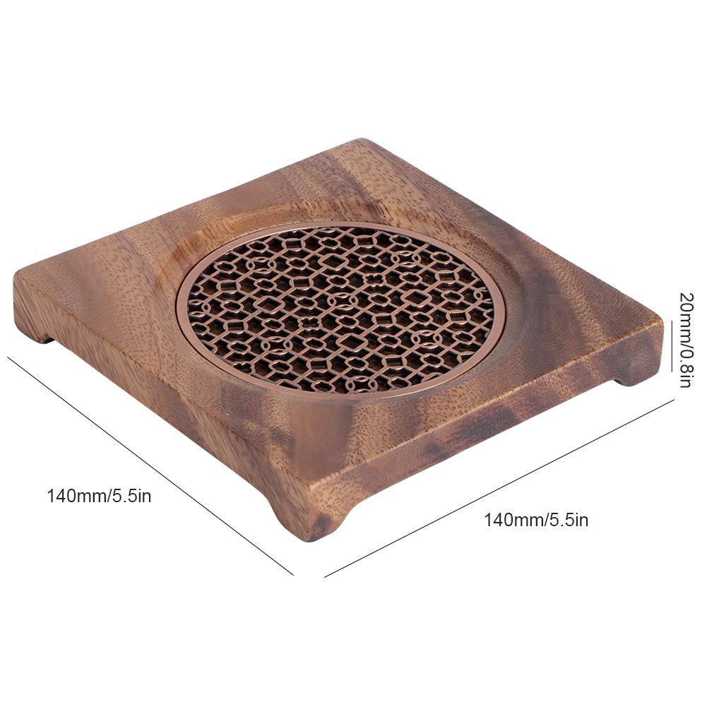Teiera Mat Domestico Innovativo Noce Quadrato Tappetino Teiera Isolamento termico Sottobicchiere Accessori Tè per Tavolo Cucina Cuscinetti caldi termoresistenti Teiera