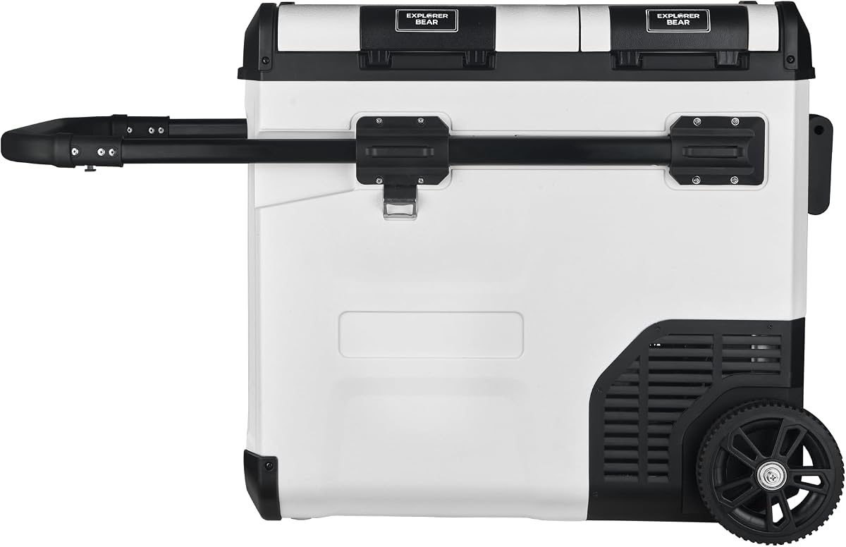 Frigorífico congelador portátil Urban Series de 58 cuartos/55 L, refrigerador para coche de 12 voltios, zona dual de -4 ℉ a 50 ℉ alimentado por compresor LG refrigerador eléctrico 12/24 V CC, 110 ~ 240 V CA (batería no incluida)
