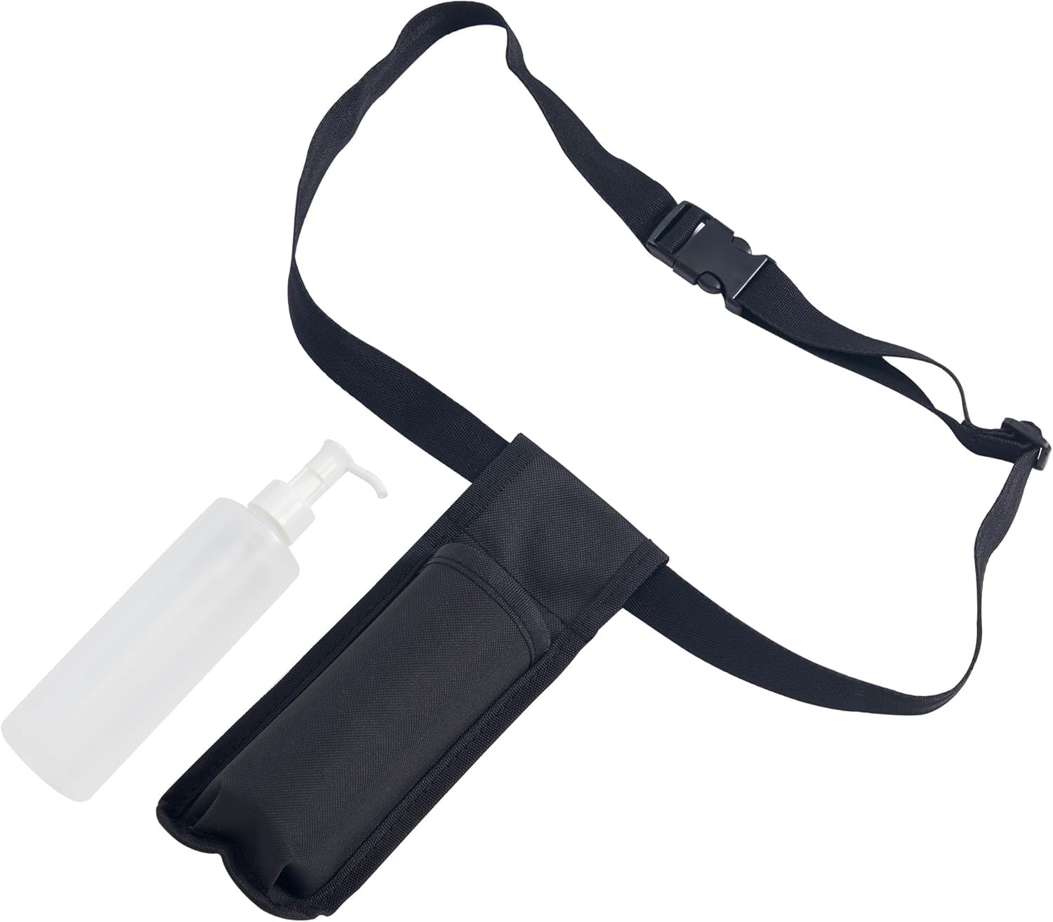 Master Massage Étui pour huile de massage réglable et résistant à la chaleur pour crème et lotion - Comprend un distributeur à pompe rechargeable de 227 ml (noir)