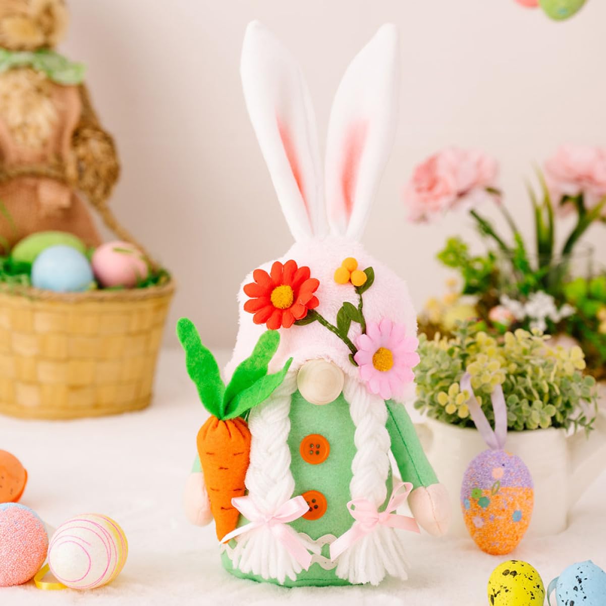 Cabilock Set Di Gnomi Coniglietto Pasquale 2 Pezzi Decorazioni A Forma Di Coniglietto Per La Festa Di Pasqua Bambole Con Barbe Realistiche