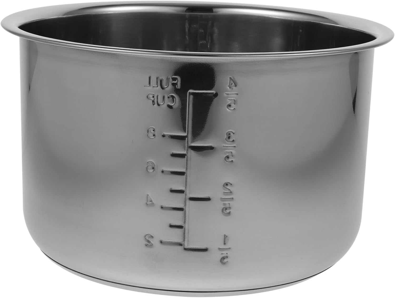 Cabilock Stainless Steel Rice Cooker Inner Pot Replacement Multi-use Liner for Electric Cookers Capacity with Measurement Scale for Cooking Various Dishes
