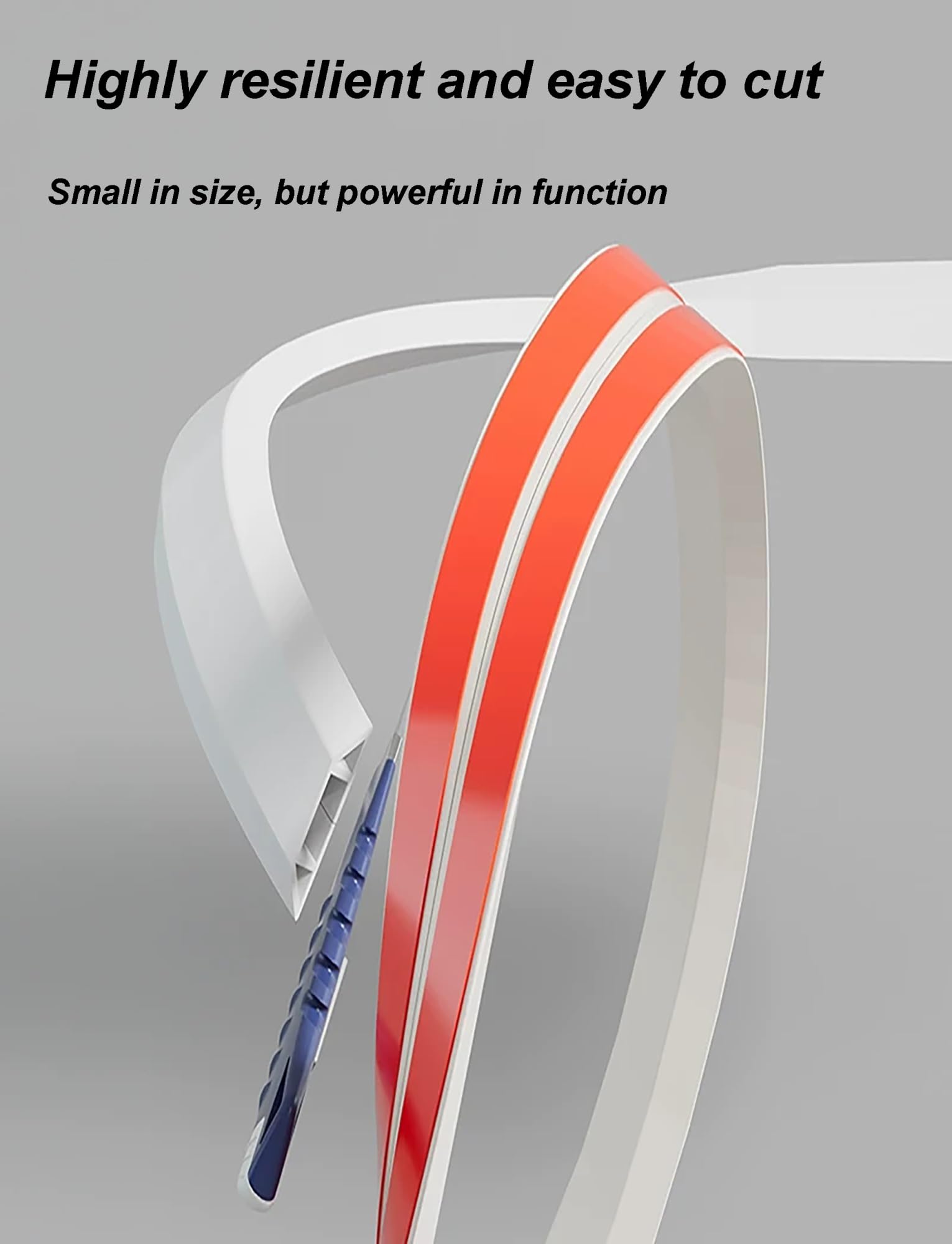 Cubierta for Cables al Aire Libre, Cubiertas for Cables en el Piso, de PVC Suave autoadhesiva for el hogar, Oficina(Grey-w5cm,5meter)