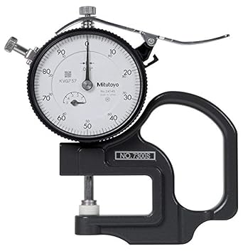 MITUTOYO 7300S .001 in, 0-.5 in, Ceramic Spindle/Anvil, DIAL Thickness GAGE