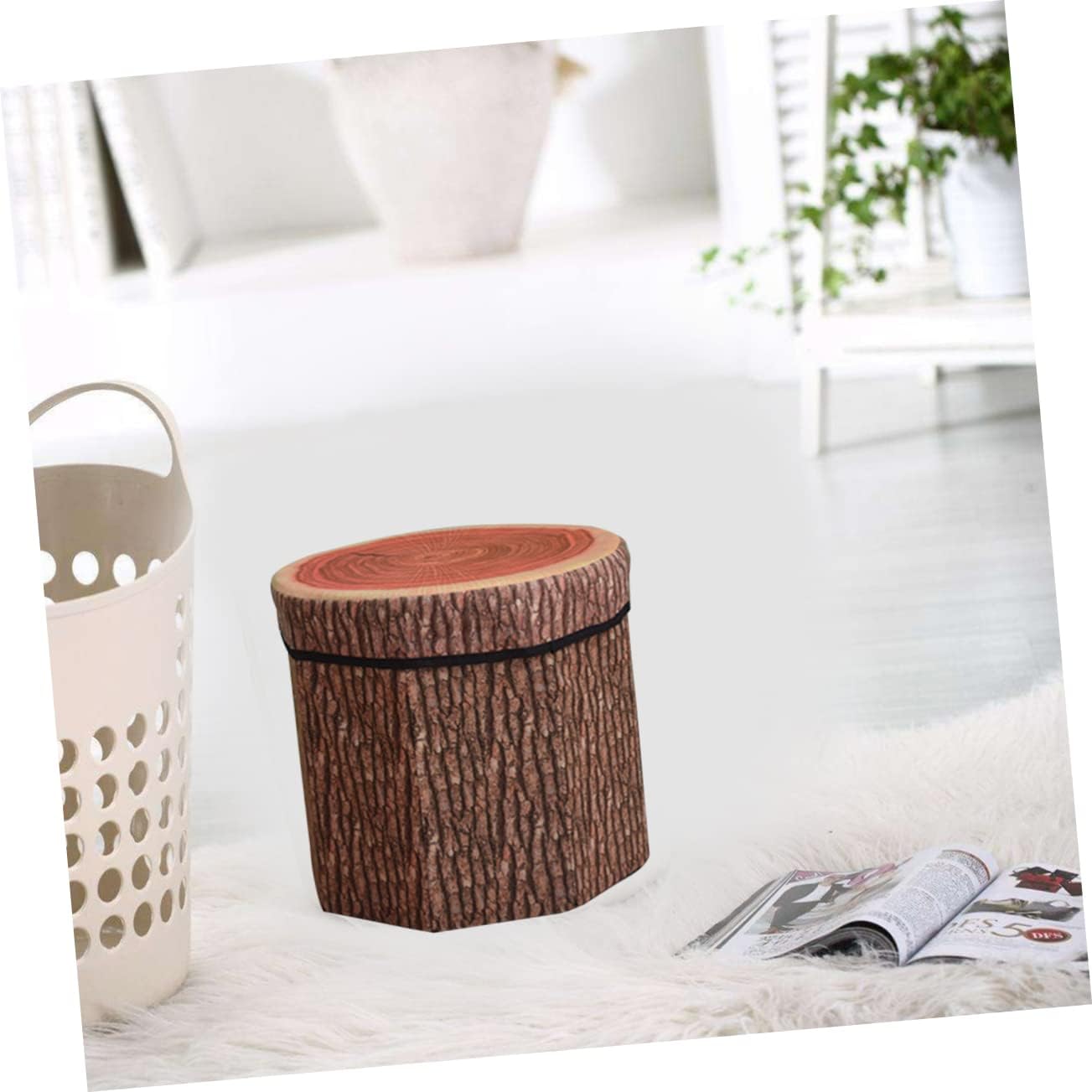 MERRYHAPY Creative Fruit Folding Storage Organizer Stool Stylish Footstool Footrest with Storage Box for Home Bedroom Room Random Style