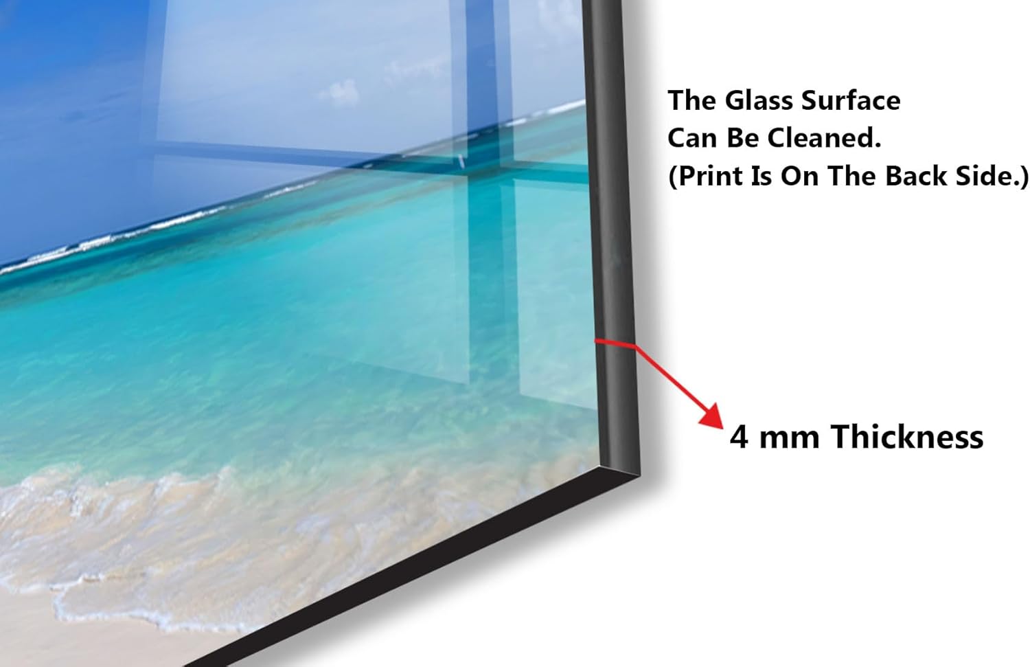 Myphotostation.com 40Wx20H'' Tempered Glass Stove Backsplash Kitchen Tile Decor Stove Back Cover Glass Splashback Tile for Stove Top Cover Toughened Glass Cooker Protector 40