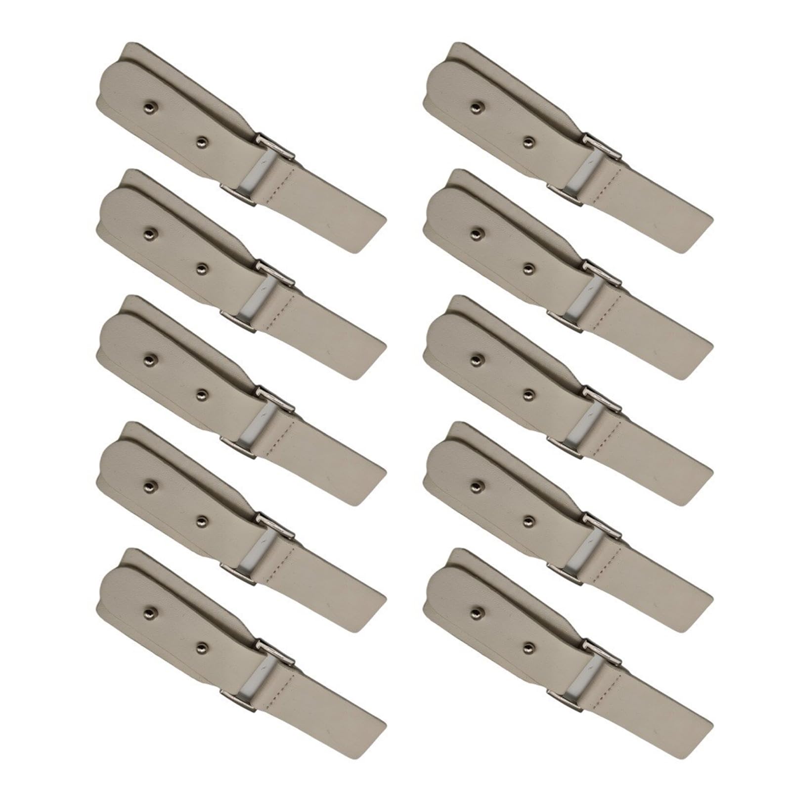 of 10 Sew on Leather Toggles Closures Button Metal Buckle Clip for Coat Jackets Knitwear Windbreaker Sewing Craft Leather Toggles Button