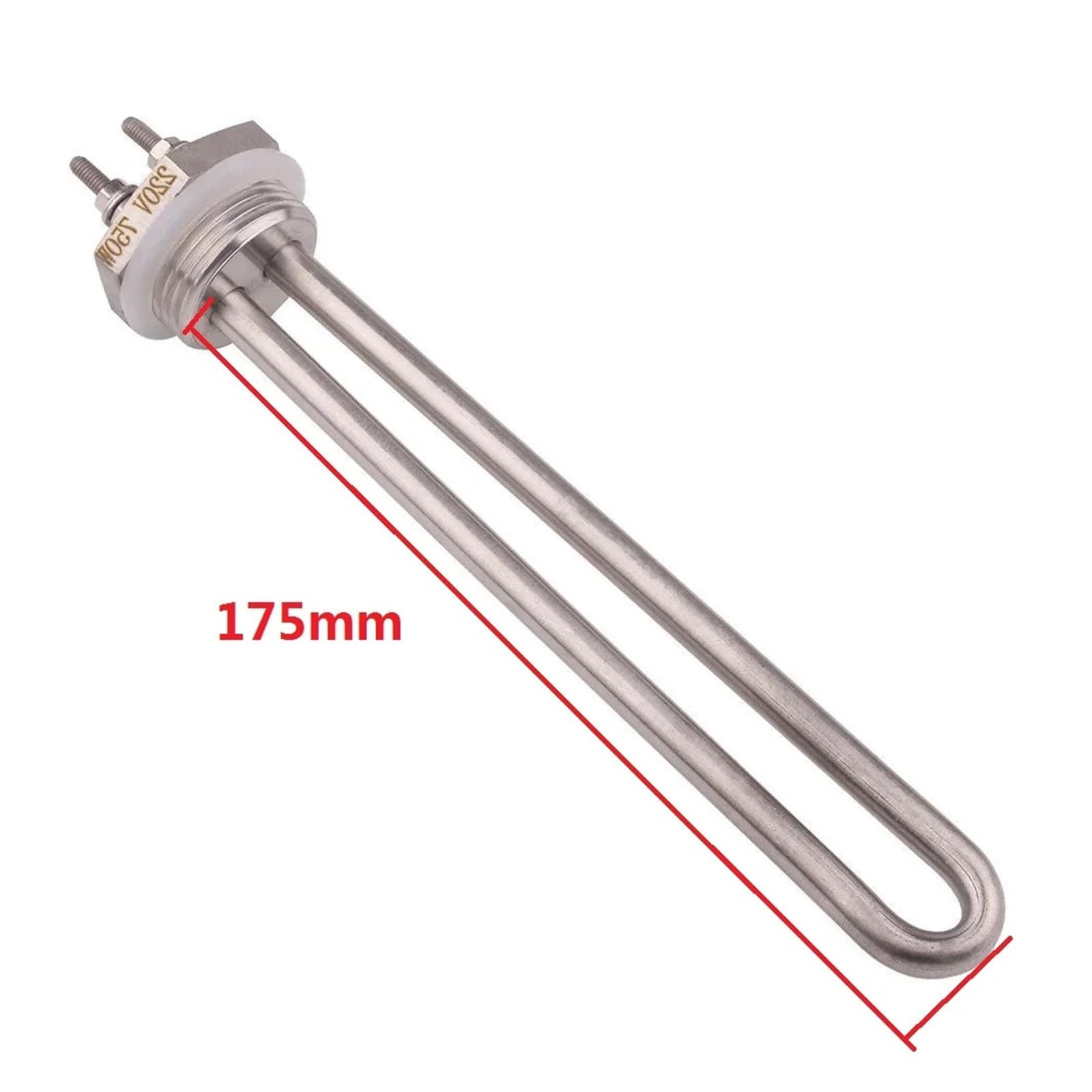 Element grzejny 12 V DC Odporność na słońce Kształt U DN25 Element elektryczny Rurowy podgrzewacz kotła 100 w 150 W 200 W (z akcesoriami, 150 W)