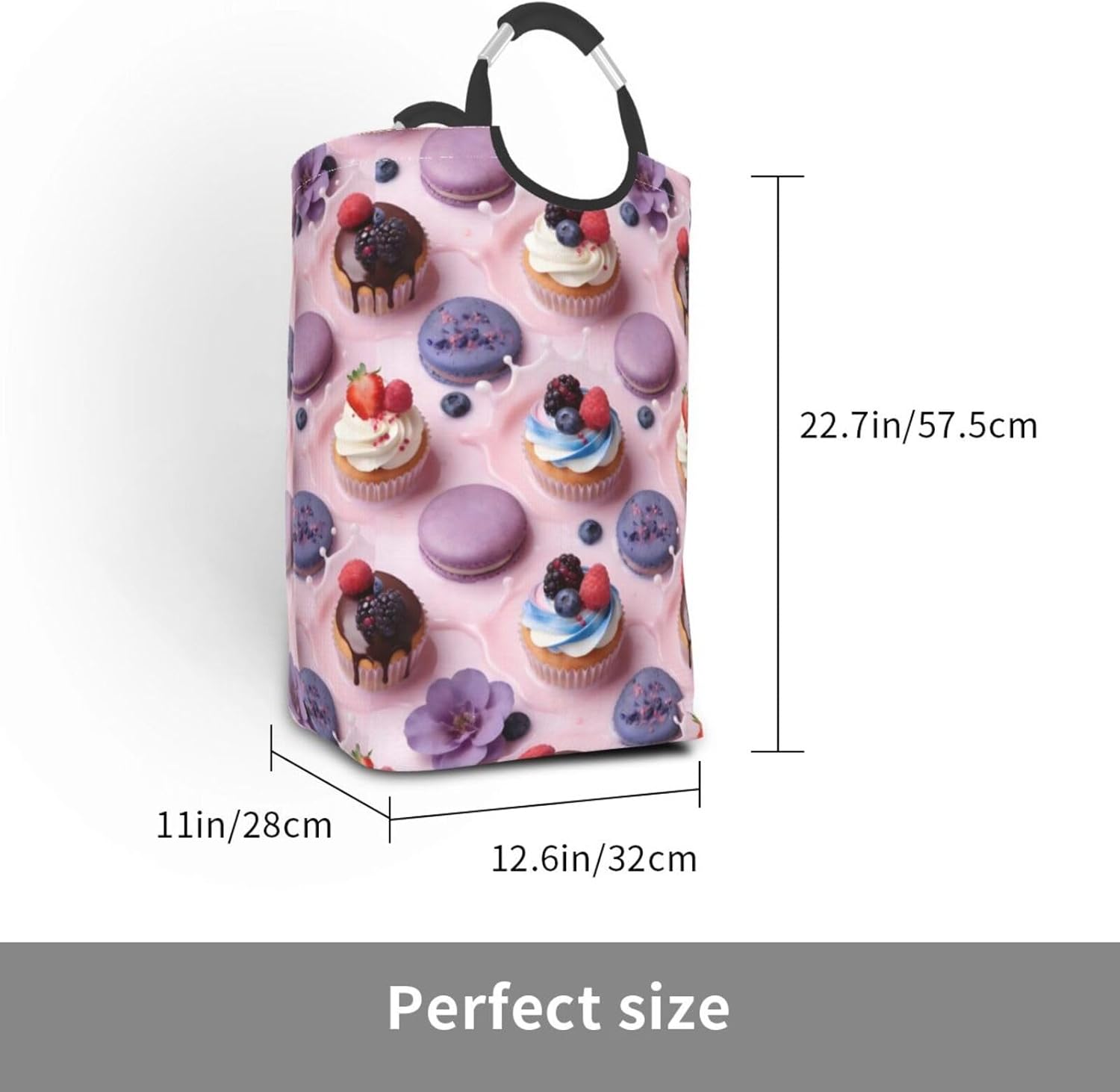 Sweet Euphoria In Motion Foldable Dirty Laundry Bag, Waterproof Oxford Fabric With Pe Board Base, 50l Capacity For Home & Travel