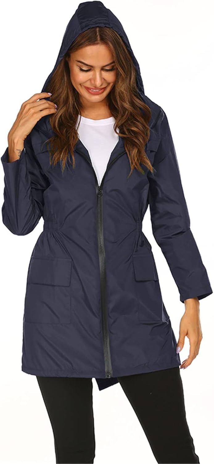 Zcfire Regenjassen voor dames, windjack, regenjas, waterdicht