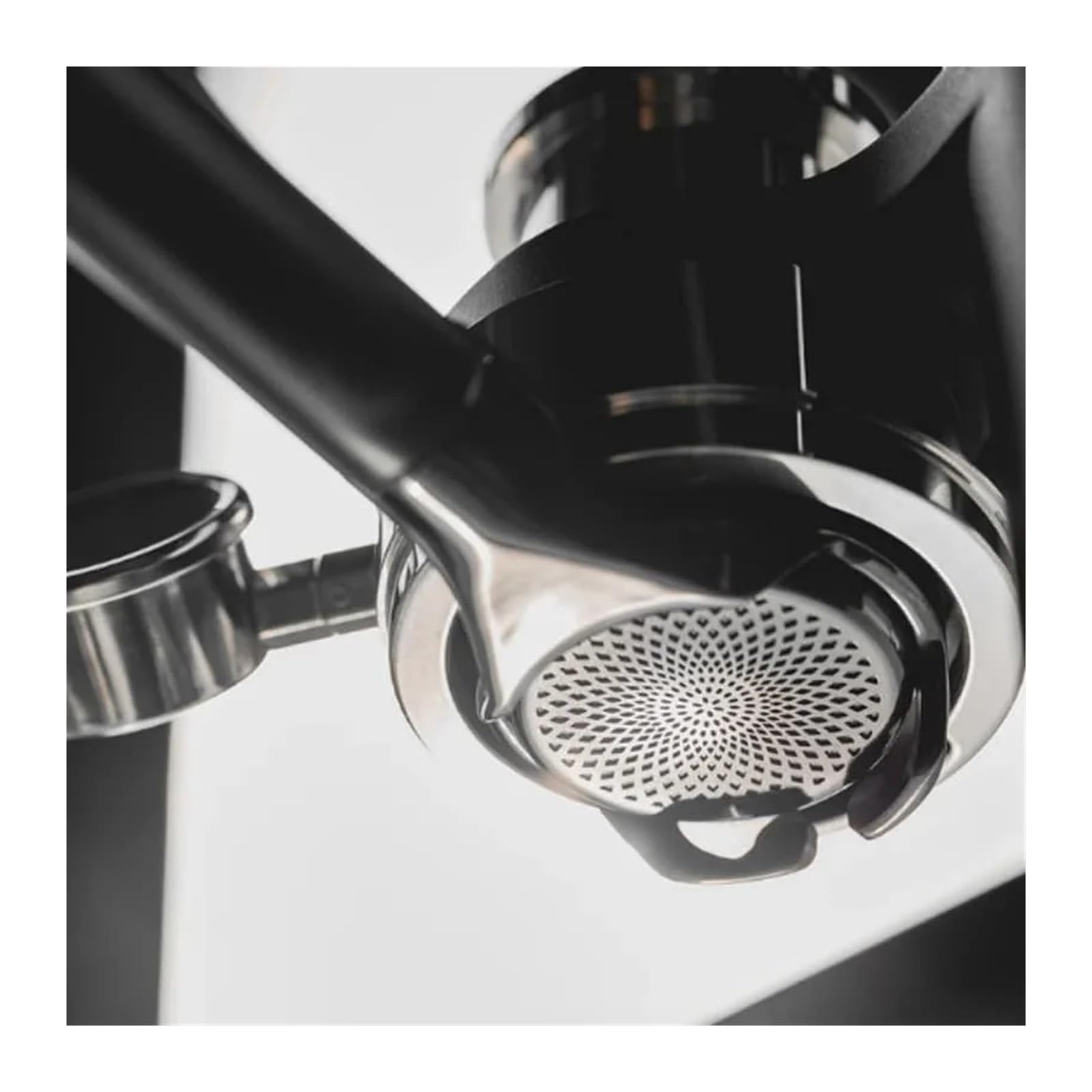 Kolba Do Espresso Bez Dna, Z Precyzyjnymi Filtrami Koszowymi, Głęboka Czerń Ze Stali Nierdzewnej, Kompatybilna IKAPE 58mm E61