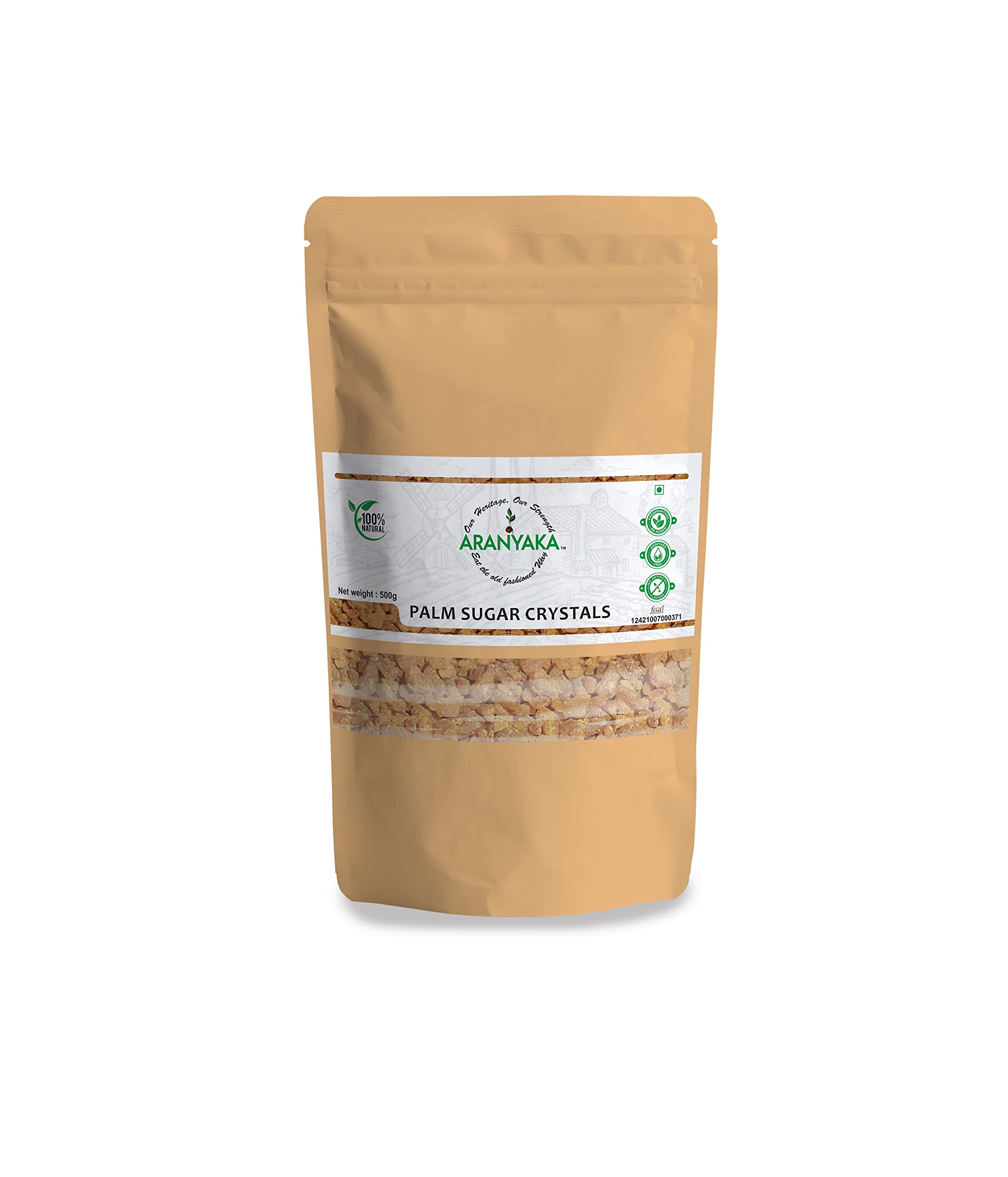 Aranyaka Palm Sugar Crystals | 1st Quality (Export Grade) | Panna Kalakand |100% Pure and Unrefined Sugar (500gm) (B0976D33SZ) Amazon Price History, Amazon Price Tracker