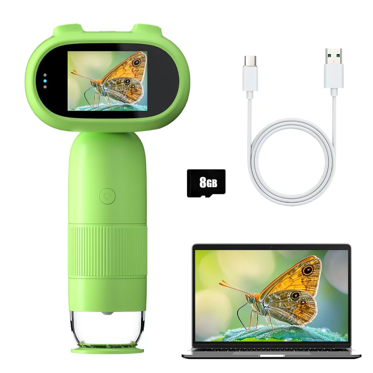Microscope for Kids - Handheld Portable Digital 1000X Magnification - Kids Microscope for Ages 3-12, Educational Science Toys, Christmas Birthday