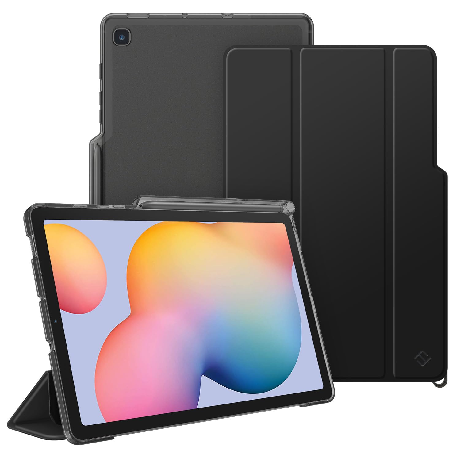 Fintie Hülle für Samsung Galaxy Tab S6 Lite 10,4 Zoll 2024/2022/2020 Tablet - Slim Schutzhülle mit Transparenter Rückseite Cover und Auto Schlaf/Wach Funktion, Schwarz