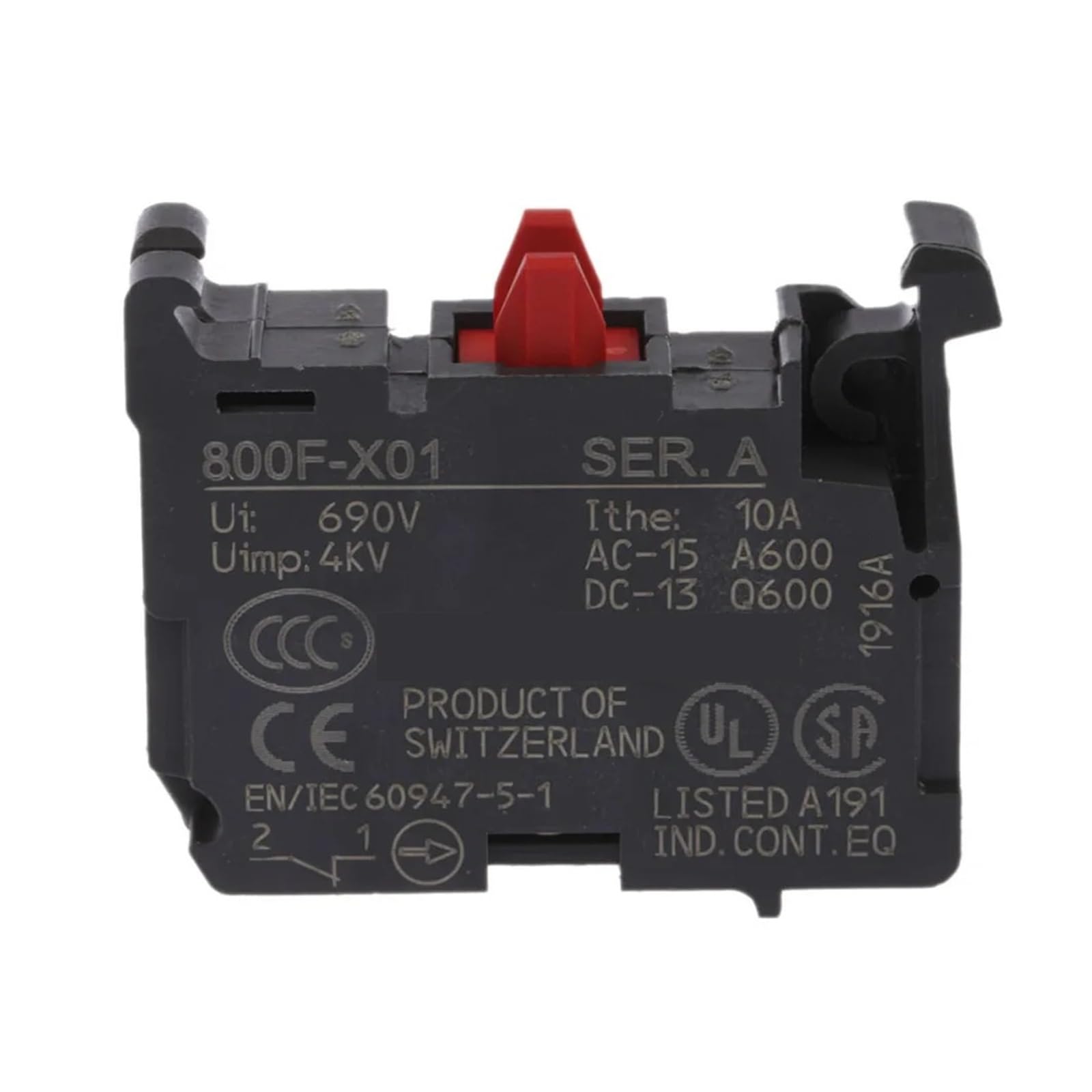 800F-X01 Contact for Allen-Bradley AB 690V 10A Button Switch