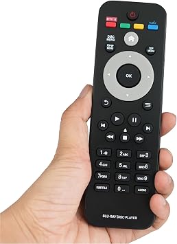 Replaced Remote Control Compatible for Philips BDP2100F7 996510041571 BDP5406 BDP2900/F7 BDP2285 BD Blu Ray Disc DVD Player vudu Netflix