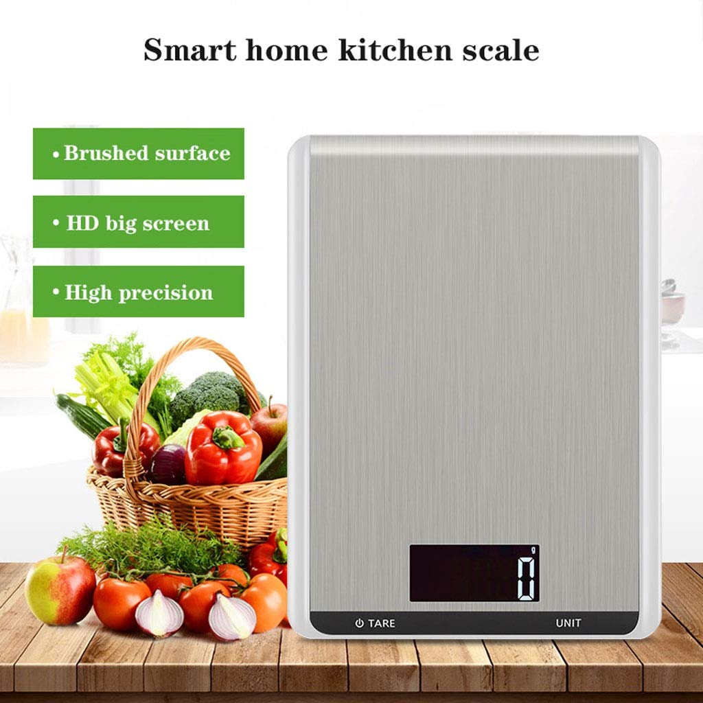 Báscula digital de bolsillo, minibáscula digital de precisión de 10 kg, acero inoxidable, función de tara for cocinar, hornear, frutas y verduras en casa.