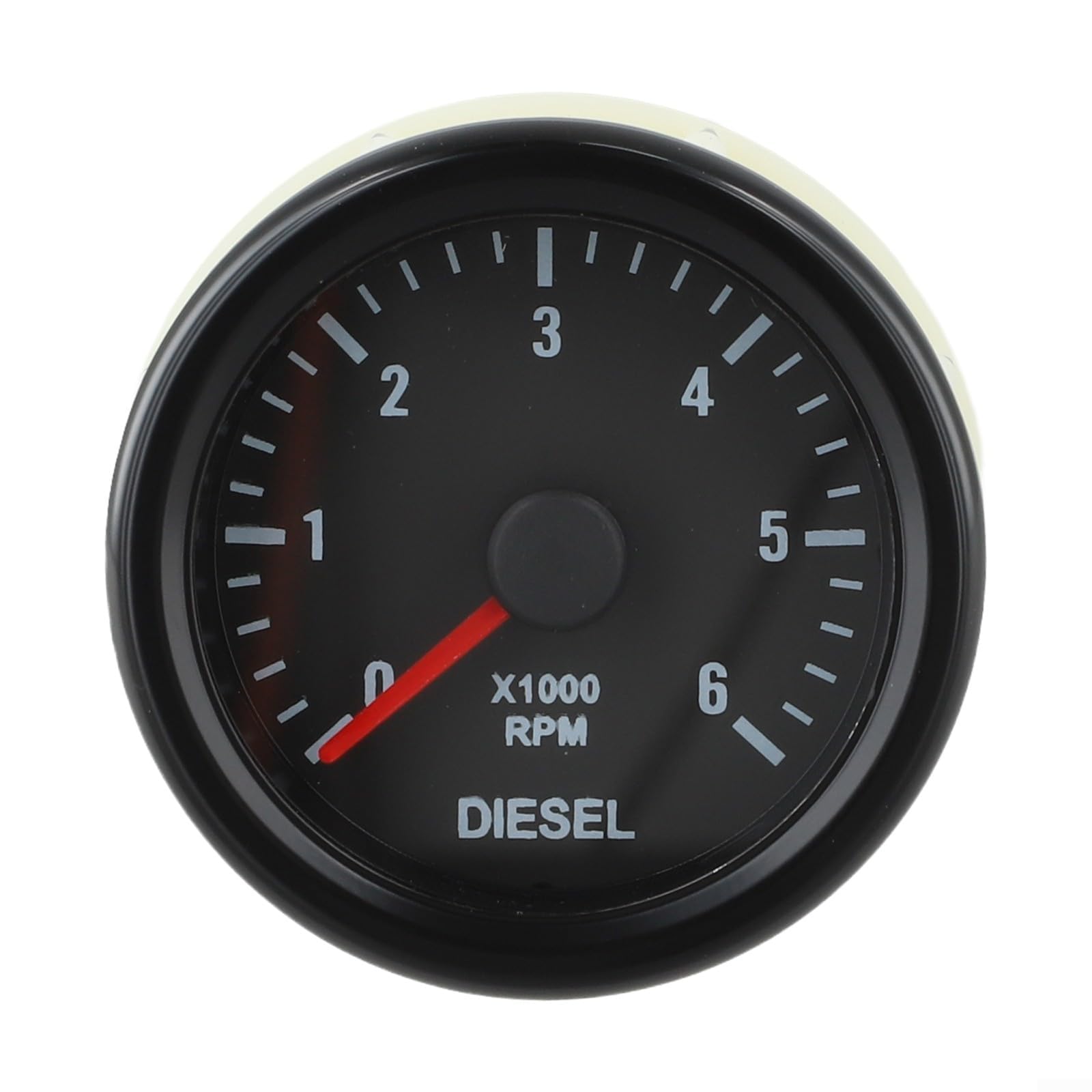 Jauge électrique de 52 mm pour moteurs diesel, affichage du tableau de bord 0-6000 tr/min, instrument de surveillance du moteur en plastique noir
