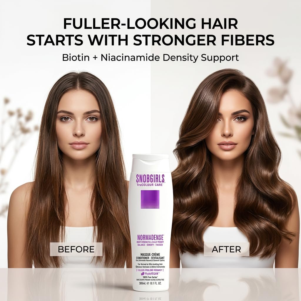 Biotin Conditioner for Thicker-Looking Hair – Lightweight Vegan Formula with Niacinamide, Argan Oil & Ceramides – For Men & Women – Color Safe – SNOBGIRLS NORMADENSE 1 – 10.1 fl oz
