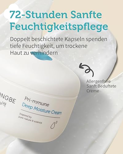 Miniatura 3 de GOONGBE Pri-mmune Crema hidratante profunda para bebés coreanos con ceramida y aminoácidos, protector de la piel 72 horas, crema hidratante para