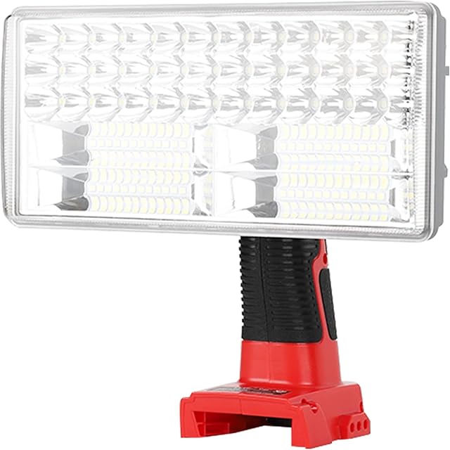 YEX-BUR 40W 4200LM Cordless LED Work Light for Milwaukee 18V Li-ion Battery Portable Flashlight Spotlight Torch Super Bright Outdoor Camping Light Jobsite Light with USB Port Charging