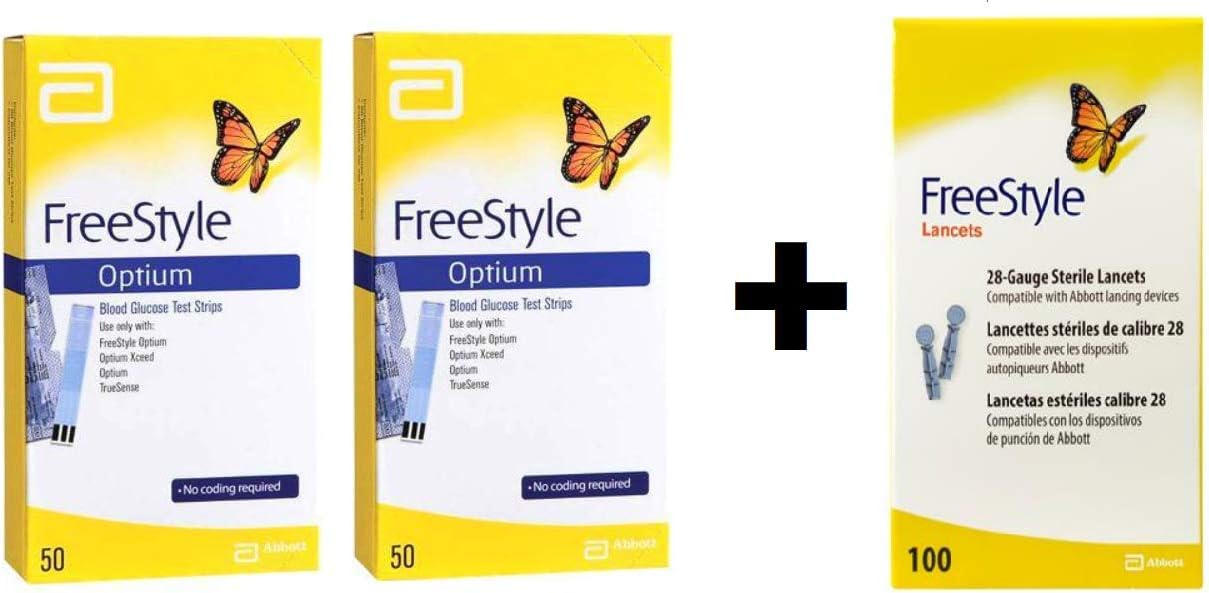 ABT Inc Optiums Test Strips 100 Strips