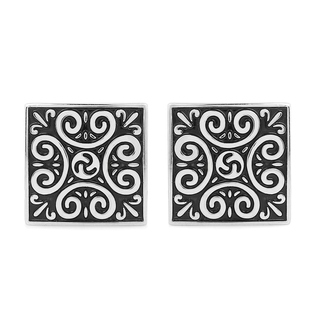 Yellow Chimes Cufflinks for Men Cuff links Stainless Steel Black Square Cufflinks for Men and Boys. (B08DQVB255) Amazon Price History, Amazon Price Tracker