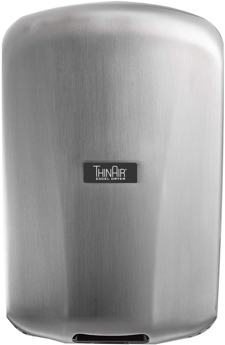 Excel Dryer TA-SB Automatic, Surface-Mounted, ADA-Compliant Conventional Hand Dryer, Brushed Stainless Steel Cover, 110-120V 50/60 Hz