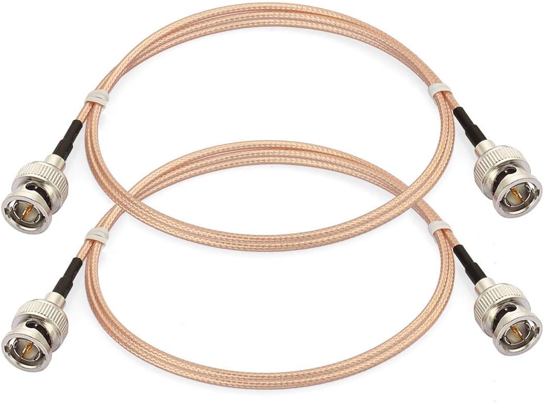 BINGFU 3G HD SDI BNC to BNC Cable Converter RG179 75 Ohm Coaxial Cable 1m 3 feet 2-Pack for 4K 1080P 3G HD SDI Camera Monitor Video Recorder Security Camera