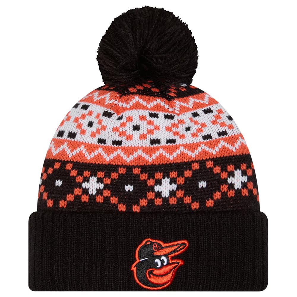 Bonnet Baltimore Orioles New Era pour junior avec pompon noir - 3