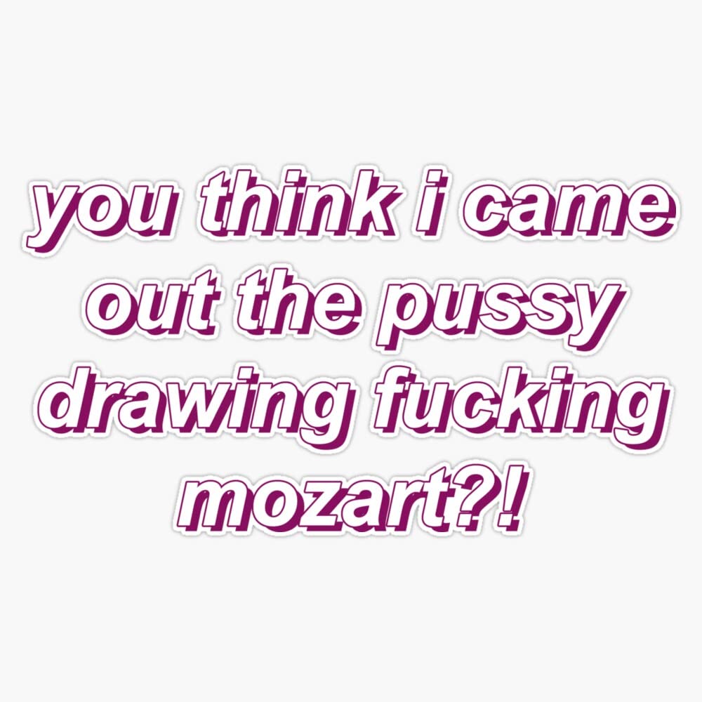 SMJ DesignsGame Grumps Arin Hanson Mozart Quote Sticker Vinyl Waterproof Sticker Decal Car Laptop Wall Window Bumper Sticker 5"