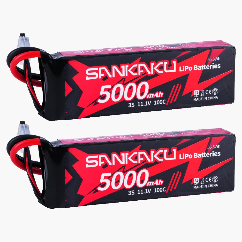 SANKAKU 5000mAh 3S Batteria Lipo 100C 11,1V RC Batteria spina EC5 per veicoli RC Buggy Auto Camion Barca Hobby 2 pezzi