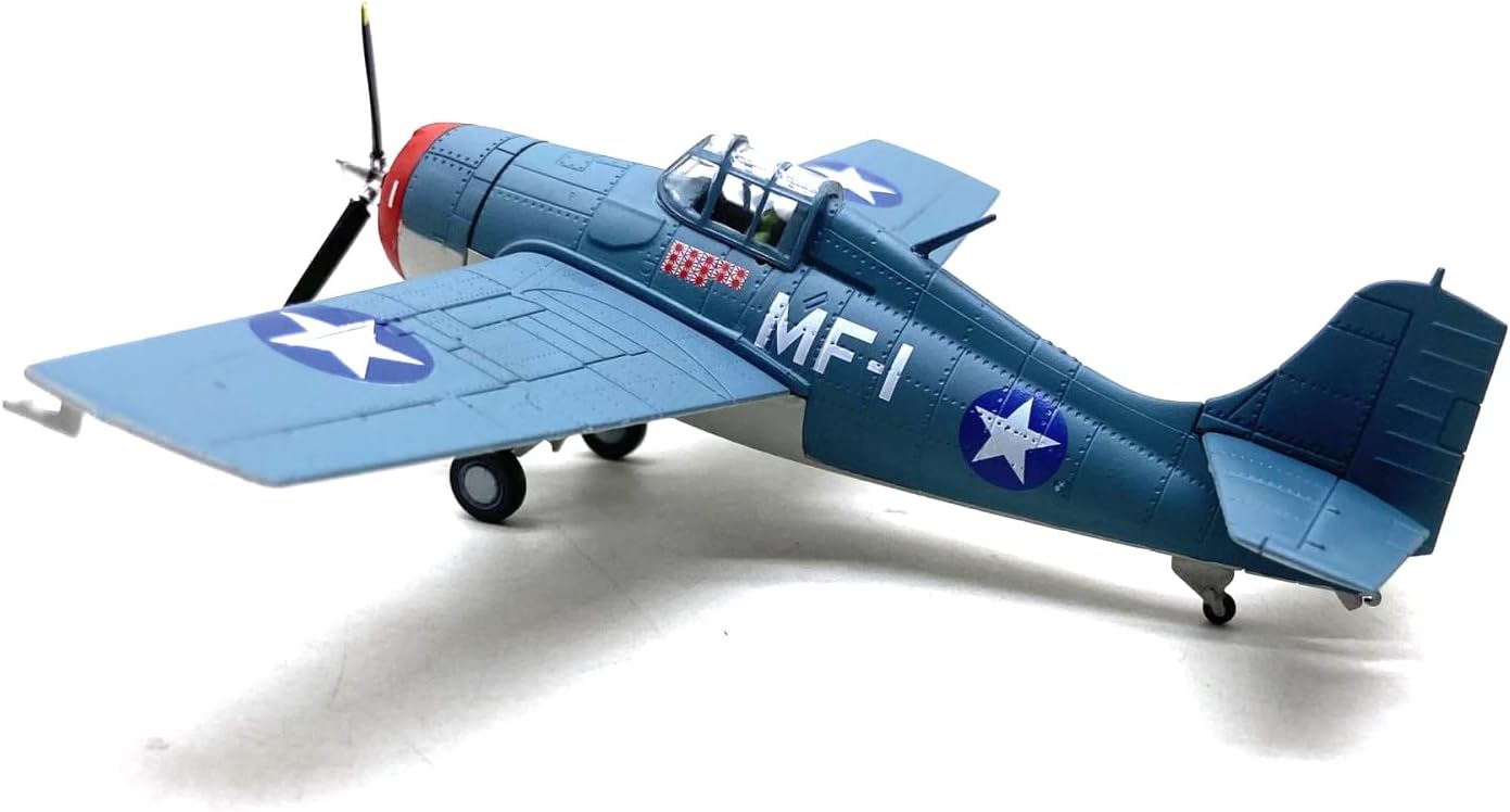 Alloy WWII US Navy F4F Wildcat Fighter Model 1:72 Scale, Alloy Aircraft Toy for Collection Displaying