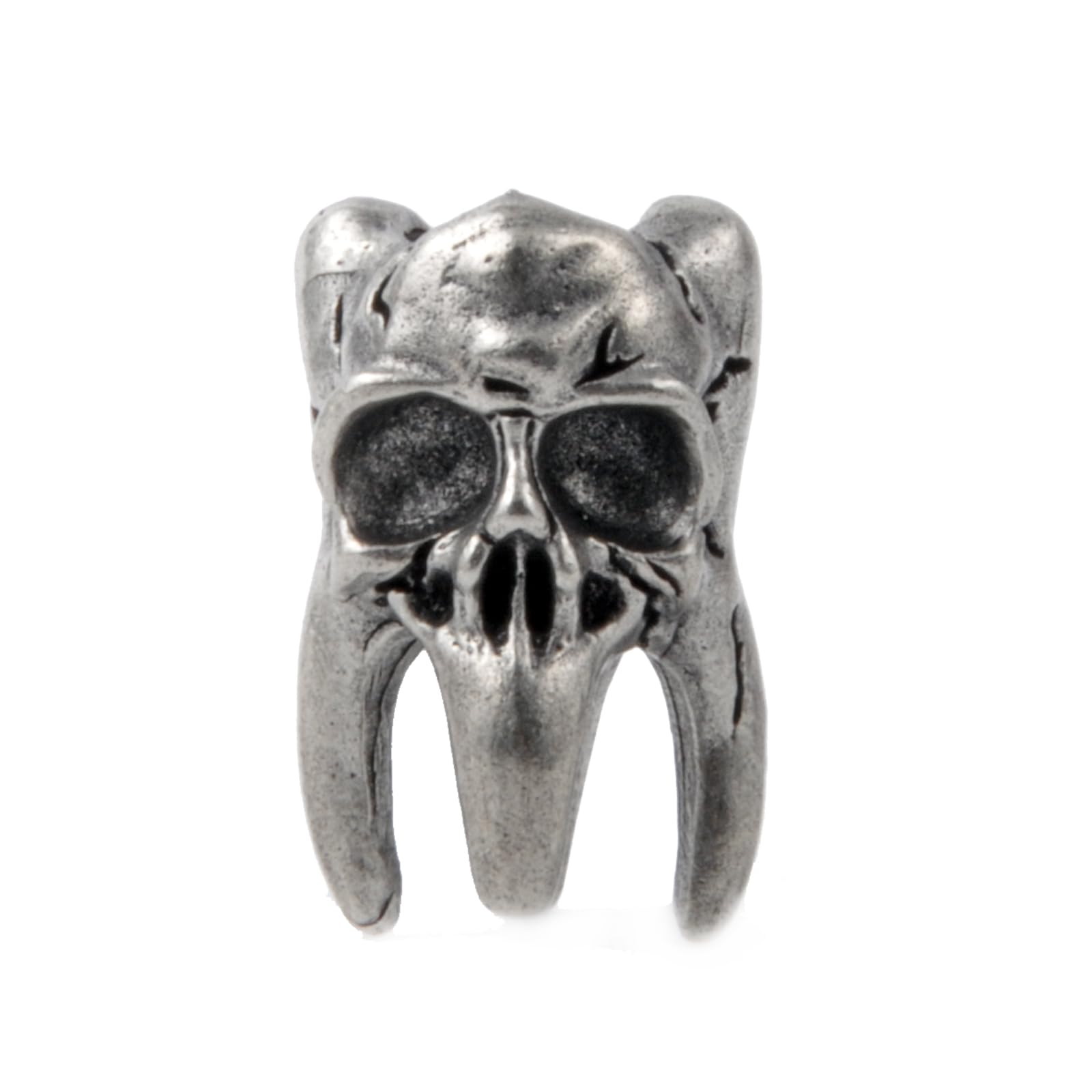 FLAMEDUKE Knife Lanyard with Paracord Beads, Hand Casted Metal Copper Skull Charm for Men