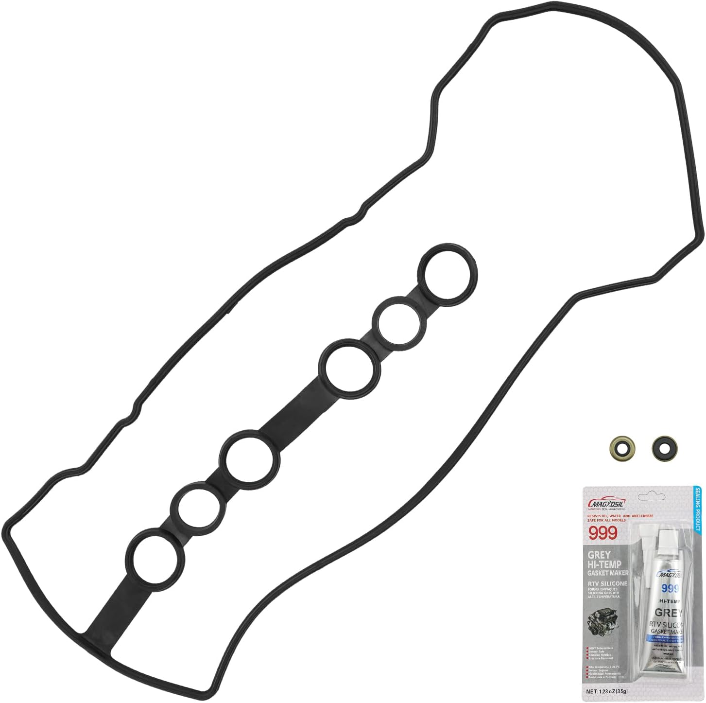 KAX Valve Cover Gasket Set Compatible with 2000-2008 Corolla 2000-2005 Celica 2003-2008 Vibe 2000-2002 Prizm 1.8L l4 OE VS50542R, VS50339A, 56025300, 8021006013, 90210-06012, 9021006013