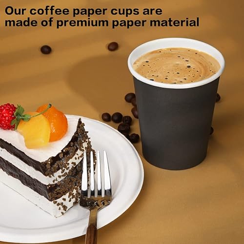 Miniatura 3 de Paquete de 25 vasos de papel blancos de 8 onzas para fiestas, tazas de café de papel desechables, vasos de papel para bebidas calientes o frías,