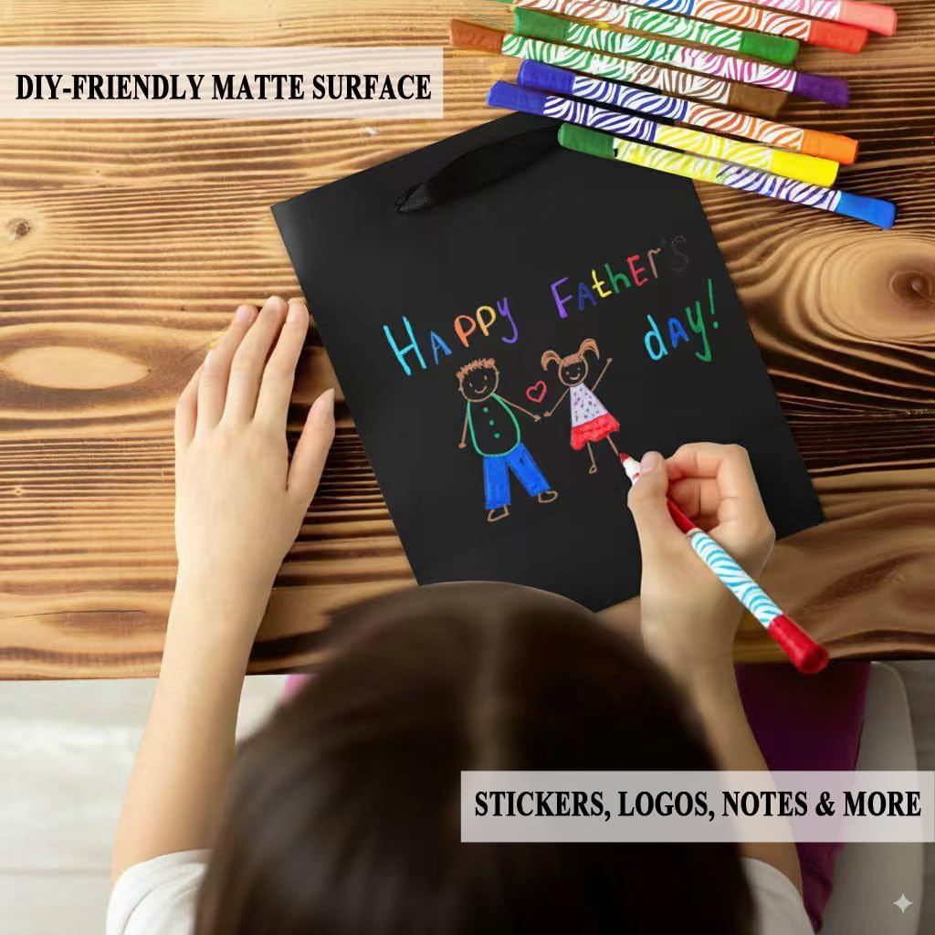 Aosric 30 Pack 6x3x7.5 Black Gift Bags – Small Sturdy & Reusable Premium Gift Bags for Jewelry, Perfume, Skincare, Cosmetics, Boutique Gift, Party Favors, Weddings, Birthdays, Christmas and Holidays - Image 7