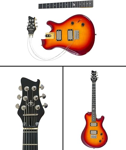 Miniatura 3 de Journey Instruments Guitarra eléctrica de viaje - OE990BK - Guitarra eléctrica de viaje con sistema patentado plegable - Funda portátil para mochila
