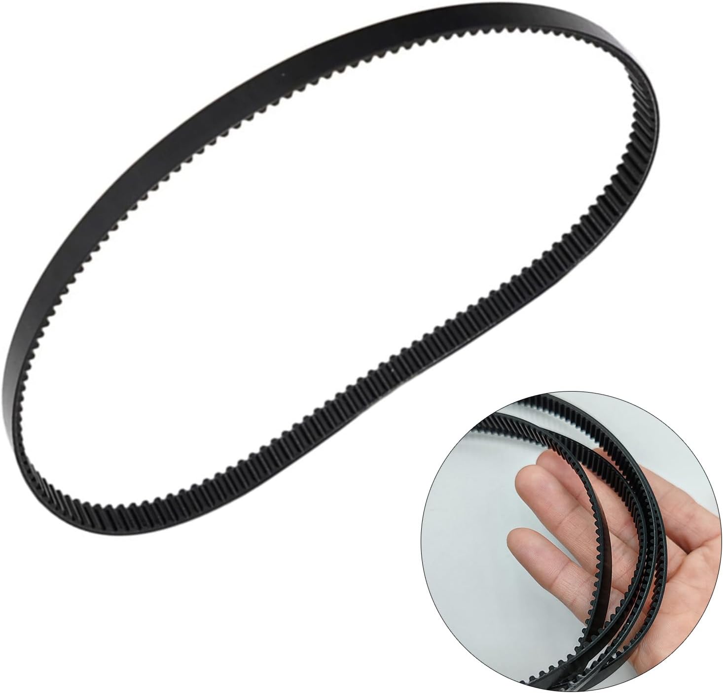 125 Tooth 375mm Drive Belt with Rubber Construction, 2 Items