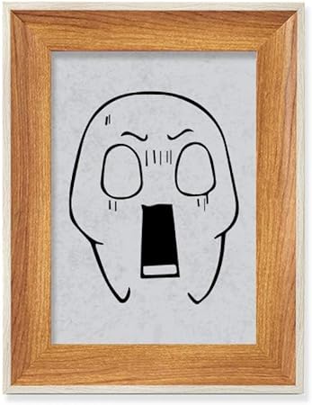 Amazon ビッグマウスショックブラック絵文字パターン デスクトップ木製フォトフレームディスプレイアート絵画セット フォトフレーム 通販