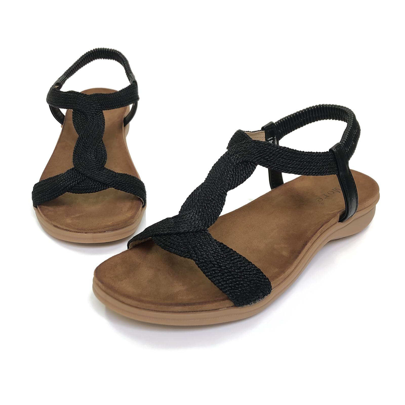 UMore Jeans Flat Sandal, Sandalias Punta Cerrada Mujer Sandalias Planas de Verano para Mujer Tanga Bohemia