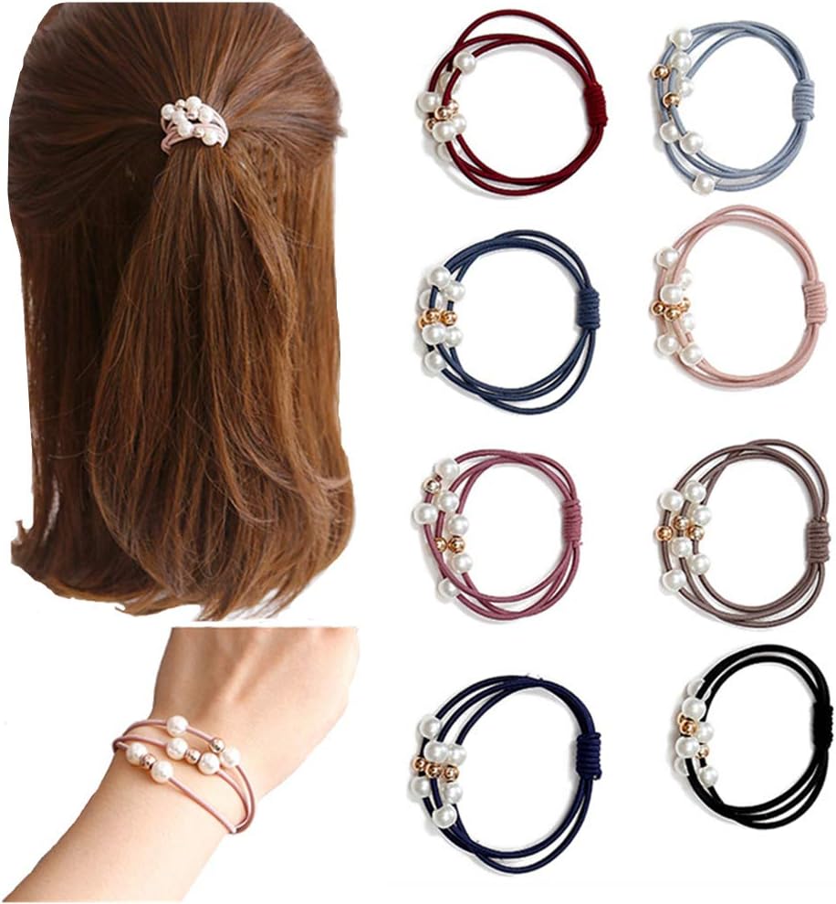 10Pcs/Lot Korean Hair Tie Bracelets for Women No Damage Scrunchies Elastic Hair Bands Ropes Elastics Boho Hairband for Ponytail Holders