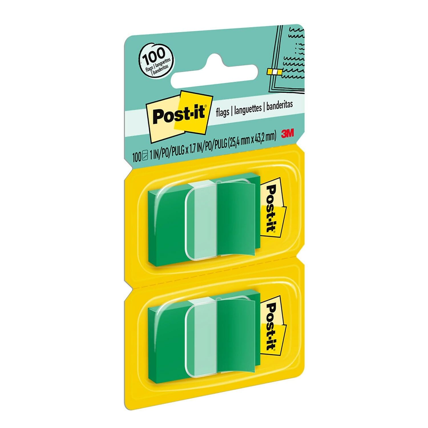 MMM680GN2 Post-it Standard Klebeband Flaggen im Spender