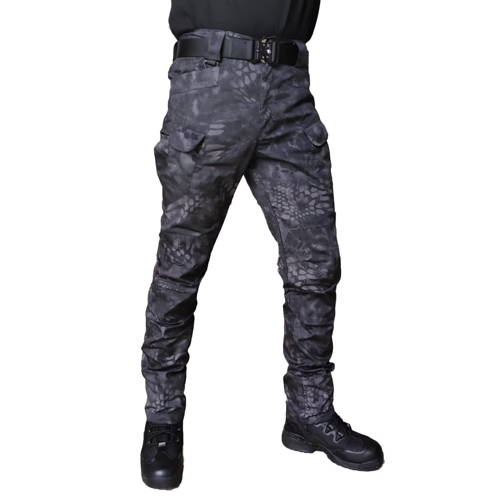 ZMNKH Ripstop Cargo Trousers Men's Combat Cargo Trousers Pants with Multi Pockets for Camping Hiking Walking Tactical Pants Waterproof