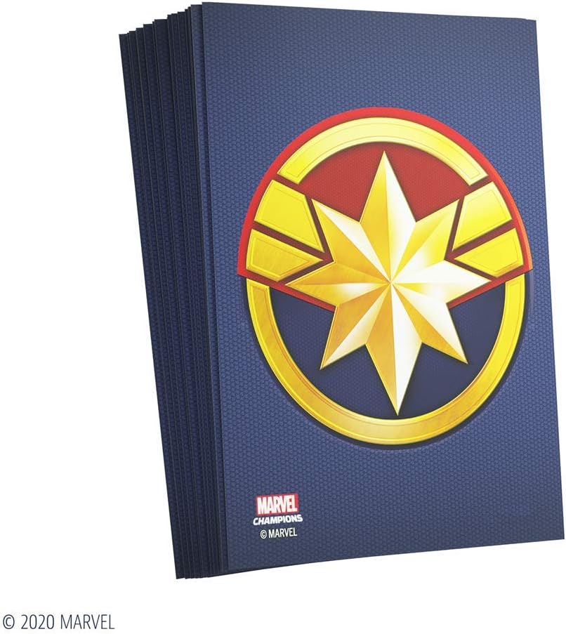 Gamegenic Marvel Champions The Card Game Official Captain America Art Sleeves - Pack of 50 Art Sleeves and 1 Clear Sleeve, Card Game Holder, Use with TCG and LCG Games, Made by Fantasy Flight Games