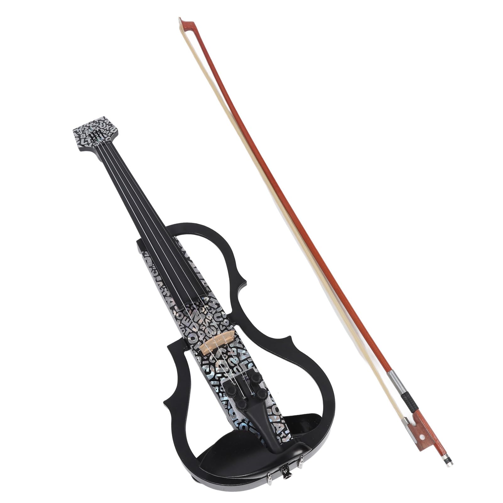 Headerbs Violino Elettrico 4/4 Violino Silenzioso in Fibra di Carbonio Full Size con Pickup