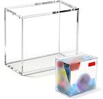 Protecteur de boîtier d'affichage acrylique pour Booster Box 8 + 5mm Boîte de stockage de carte claire épaisse avec un couvercle magnétique & UV Protection, Compatible avec PKMN Booster Boxes, 5,5"x3"x4,9"