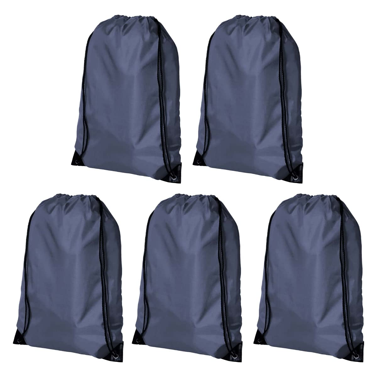 SANTHOMEDrawstring Bags Bulk/Wholesale Cinch Sacks Backpack Pull String  Bags Durable PU Leather Reinforcement at corners Premium 210 Polyester