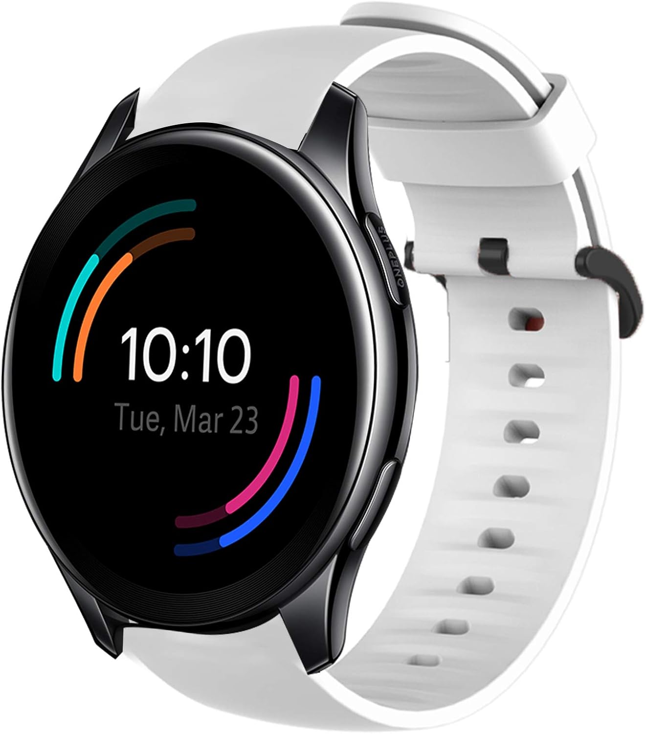 Compatible for OnePlus Watch Band, Youkei Silicone Replacement Soft Band Wristbands Straps with Stainless Steel Buckle for Compatible for OnePlus Watch Smartwatch (5 Pack)