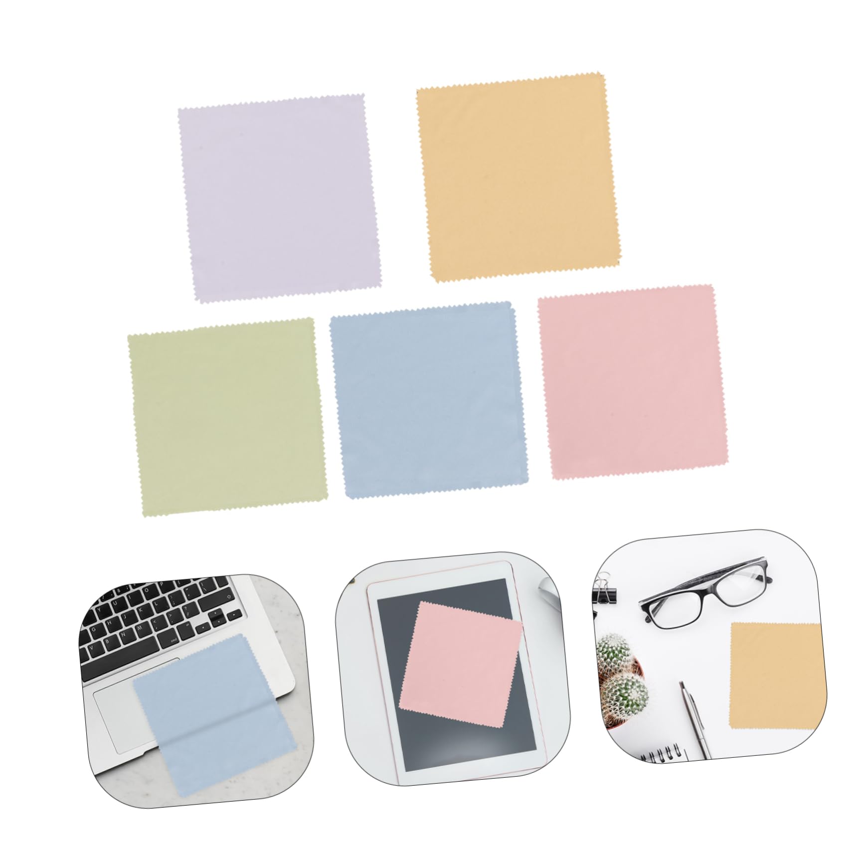FOMIYES 250 Uds Gafas De Tela Limpiador De Gafas Gafas Paño De Limpieza Gafas De Fibra Paños De Limpieza Fibra De Paño De Limpieza Para Gafas Lente Paño De Limpieza De Fibra