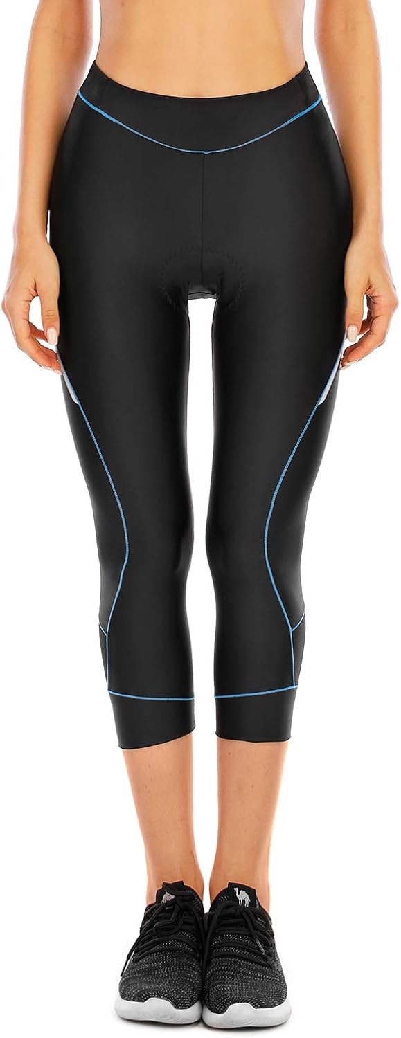 4ucycling Padded Bike Shorts Women|3/4 |Long Tights|3D|UPF 50+ Womens Biking Pants Women's Cycling : Clothing, Shoes & Jewelry